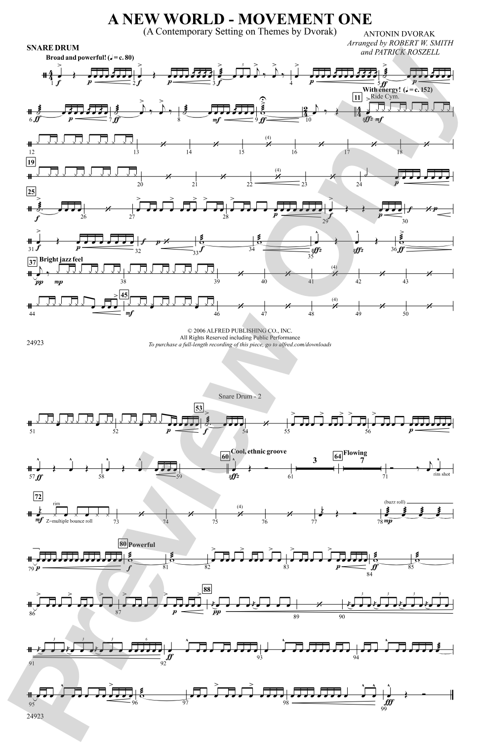 A New World---Movement One: Snare Drum