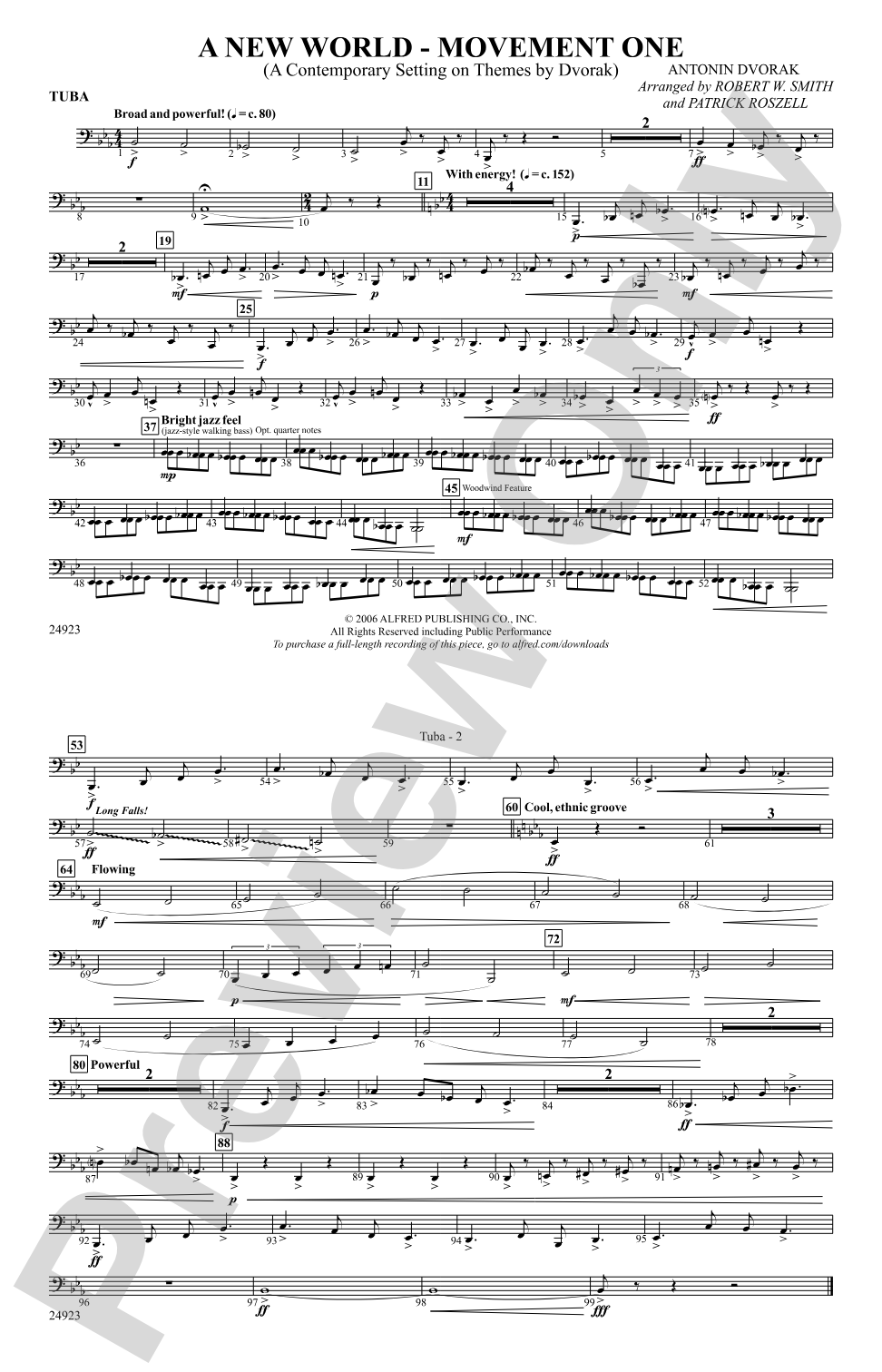 A New World---Movement One: Tuba