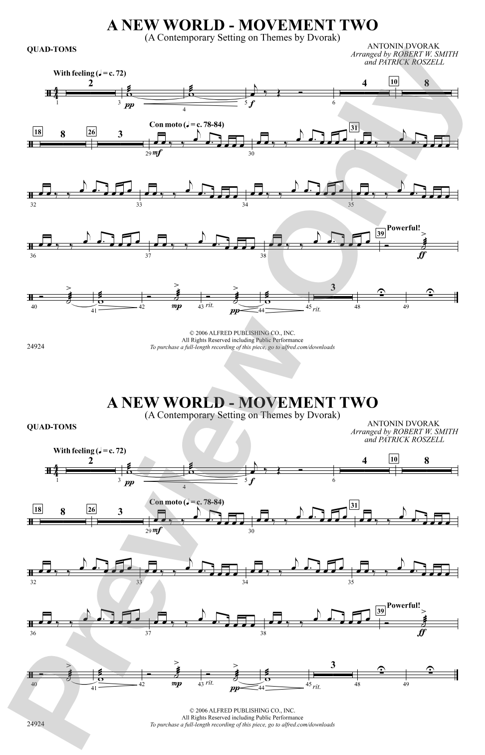 A New World---Movement Two: Quad-Toms