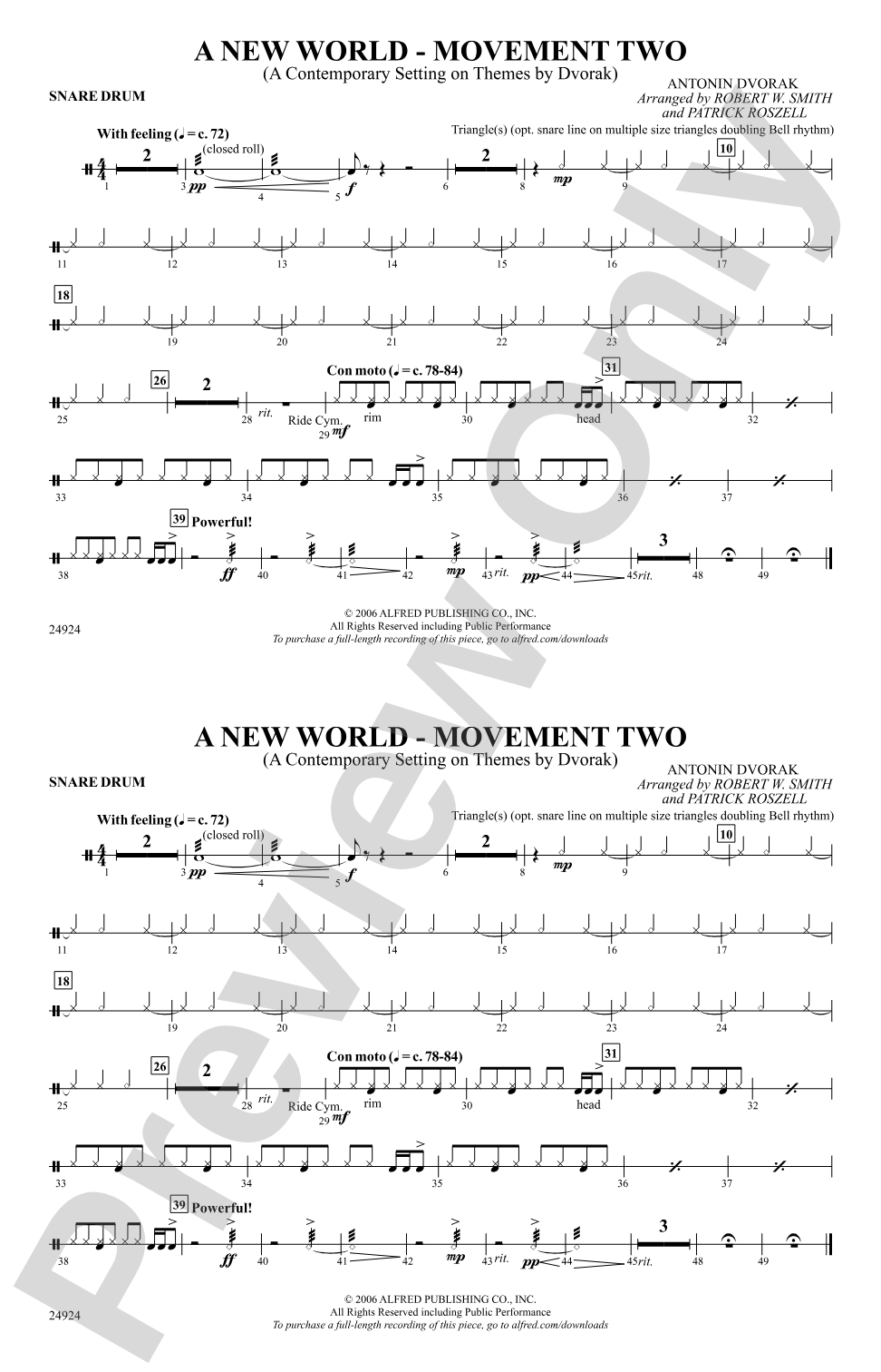 A New World---Movement Two: Snare Drum