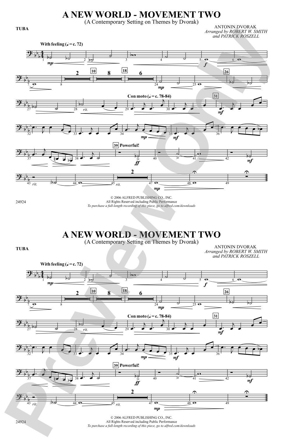 A New World---Movement Two: Tuba