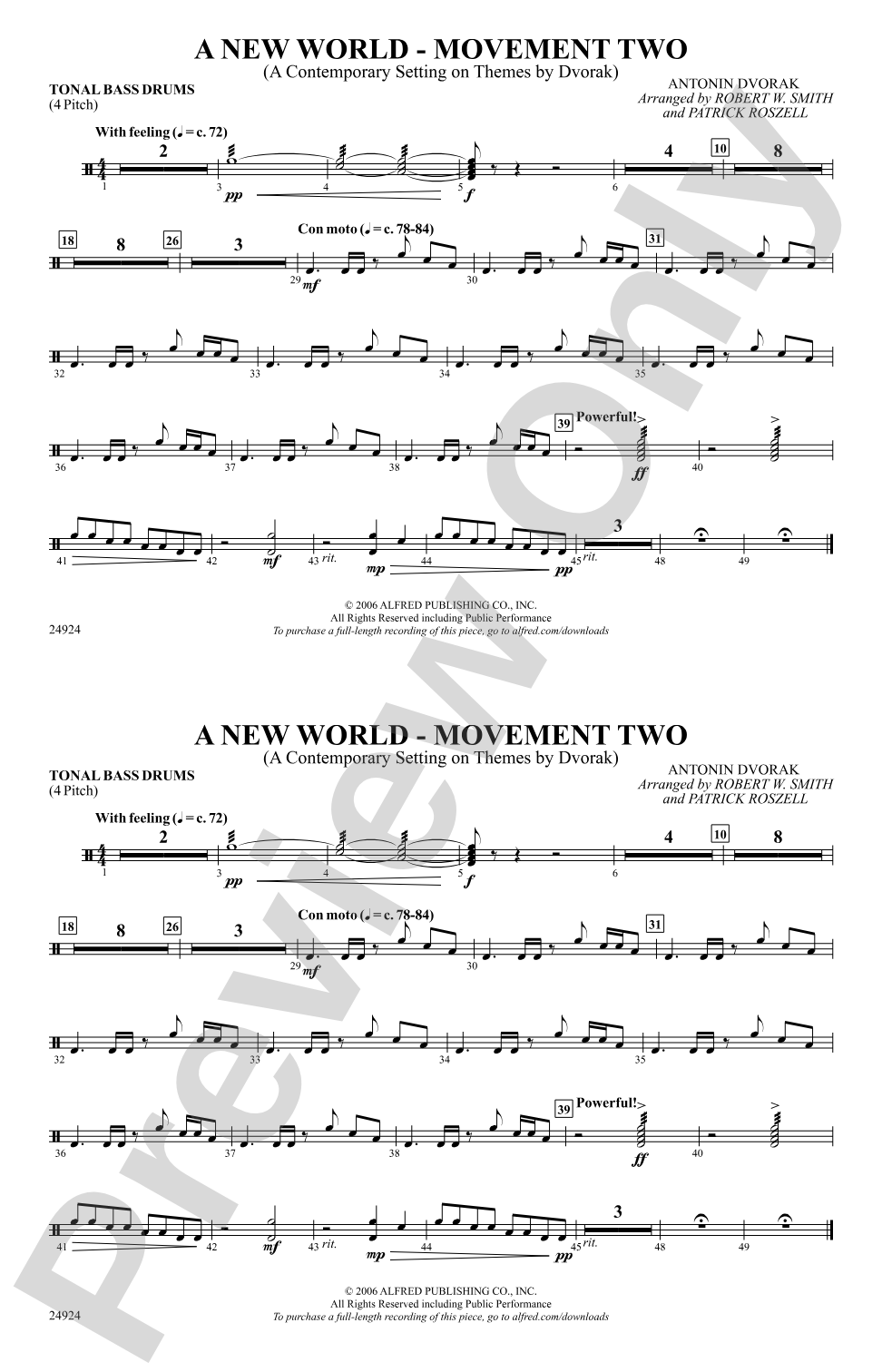 A New World---Movement Two: Tonal Bass Drum