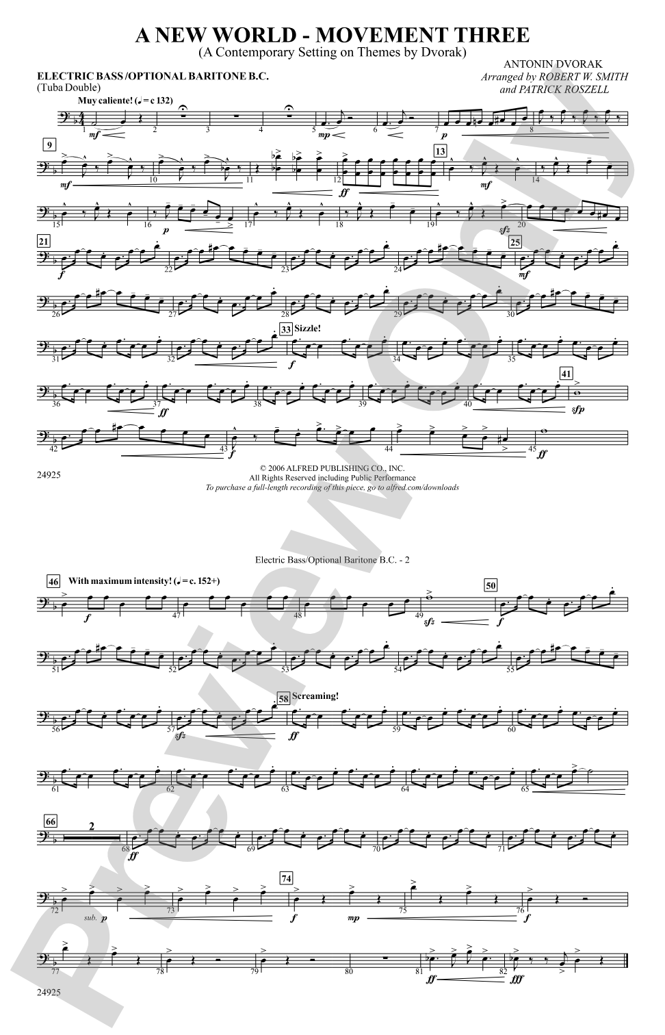 A New World---Movement Three: Electric Bass