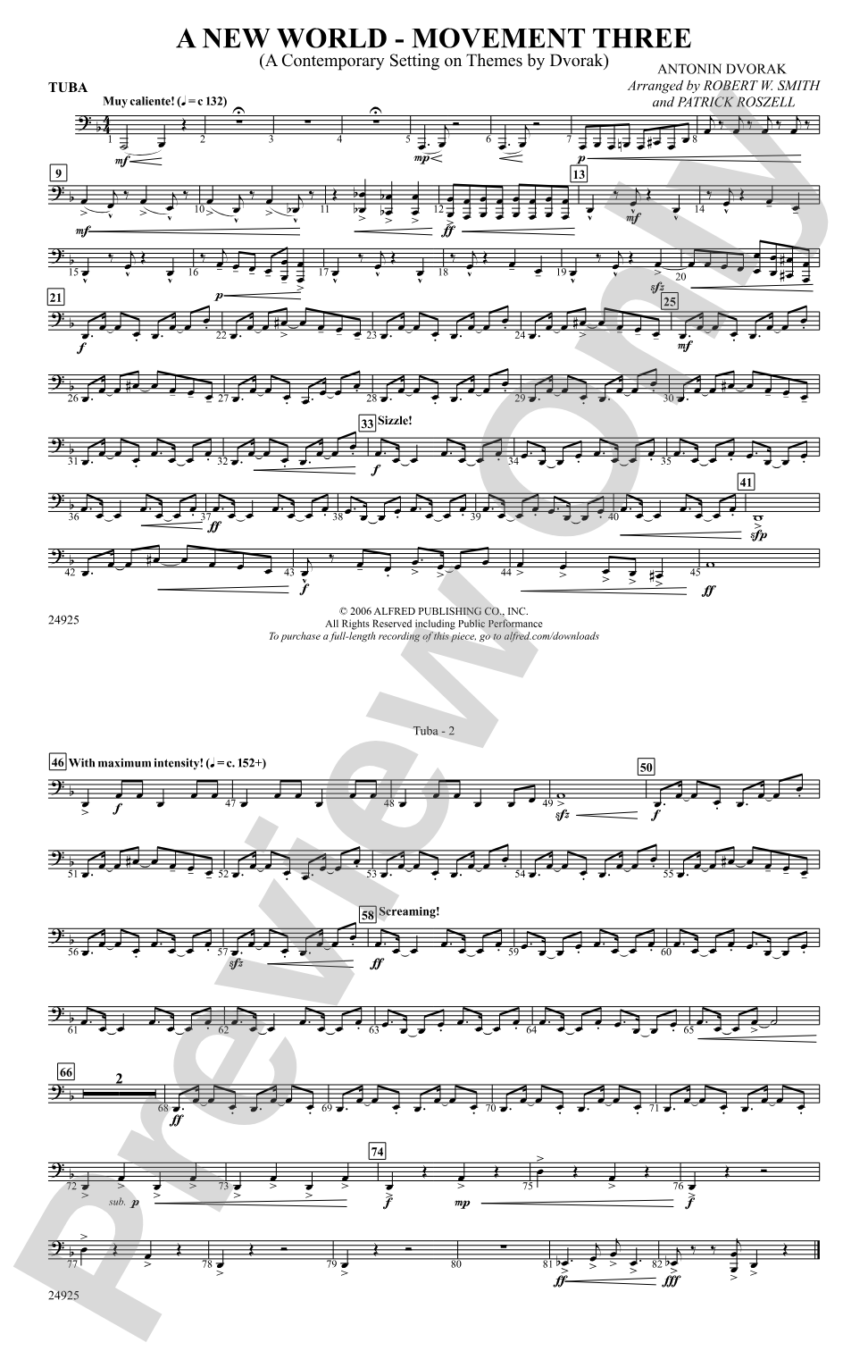 A New World---Movement Three: Tuba