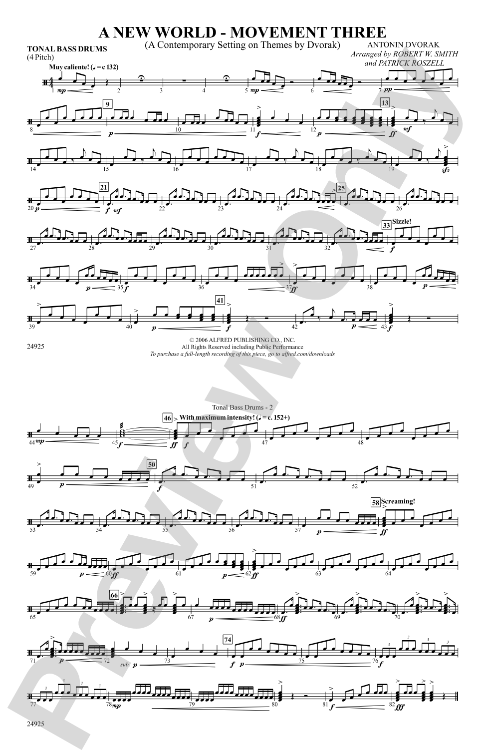 A New World---Movement Three: Tonal Bass Drum