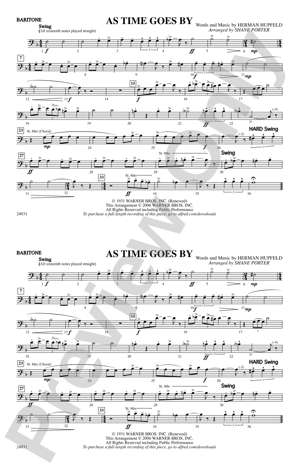 As Time Goes By: Baritone B.C.