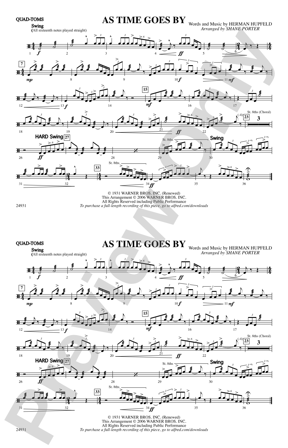 As Time Goes By: Quad-Toms