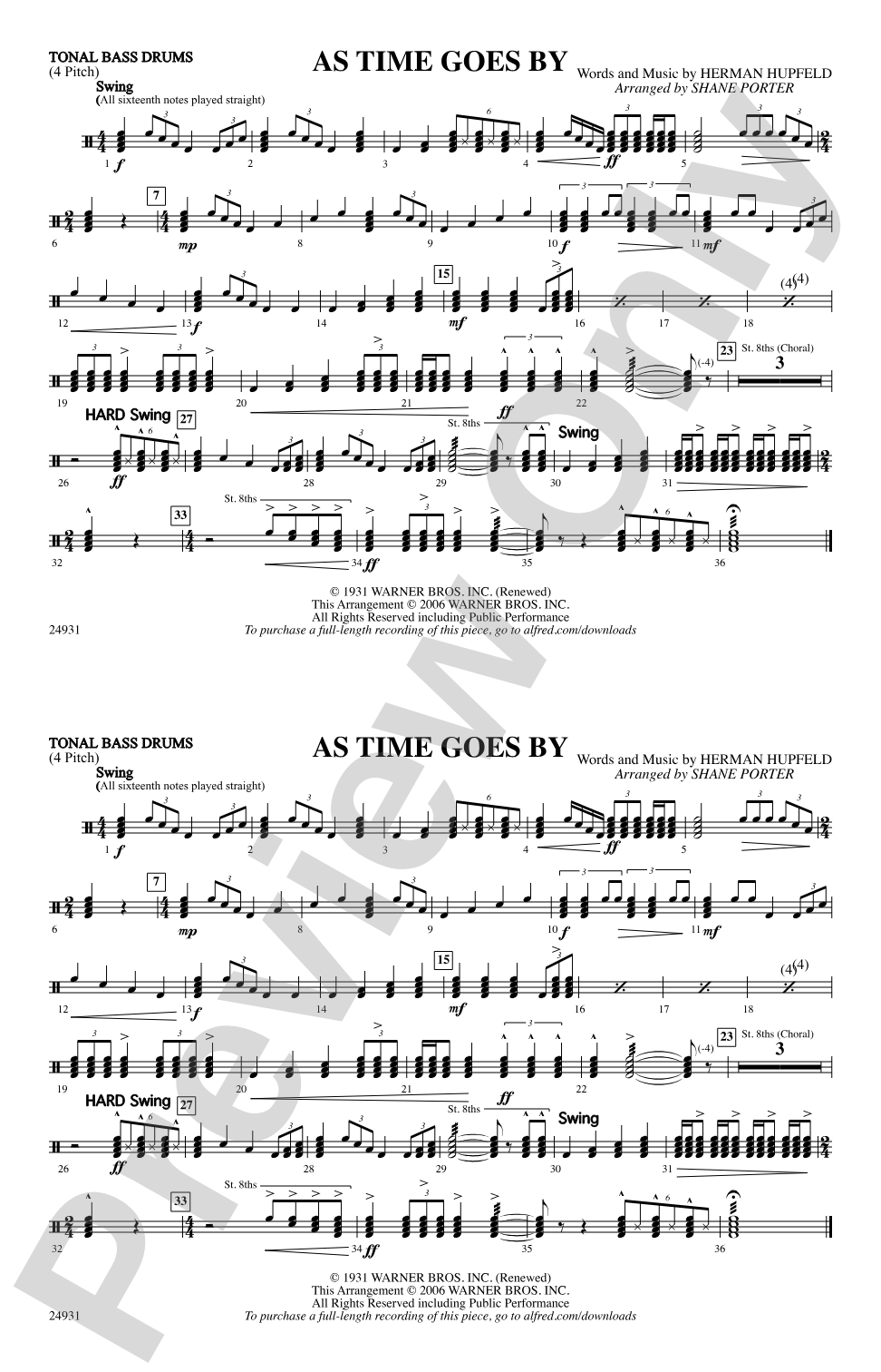 As Time Goes By: Tonal Bass Drum