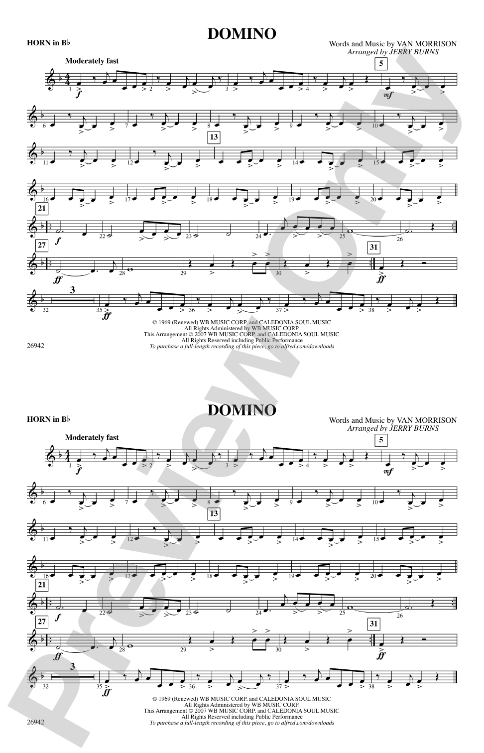 Domino: Horn in B flat