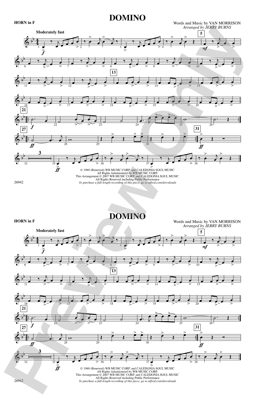 Domino: 1st F Horn