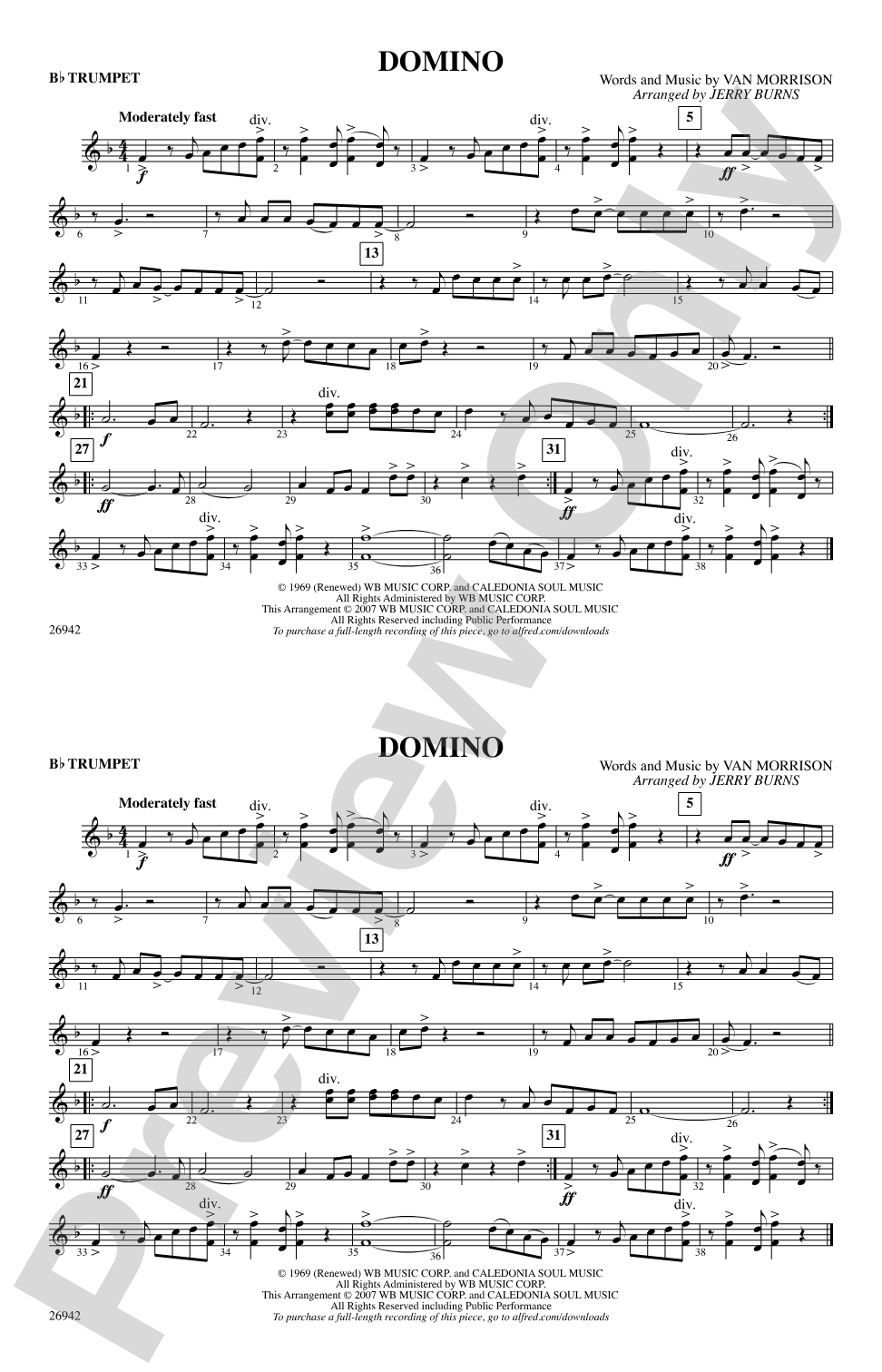 Domino: 1st B-flat Trumpet