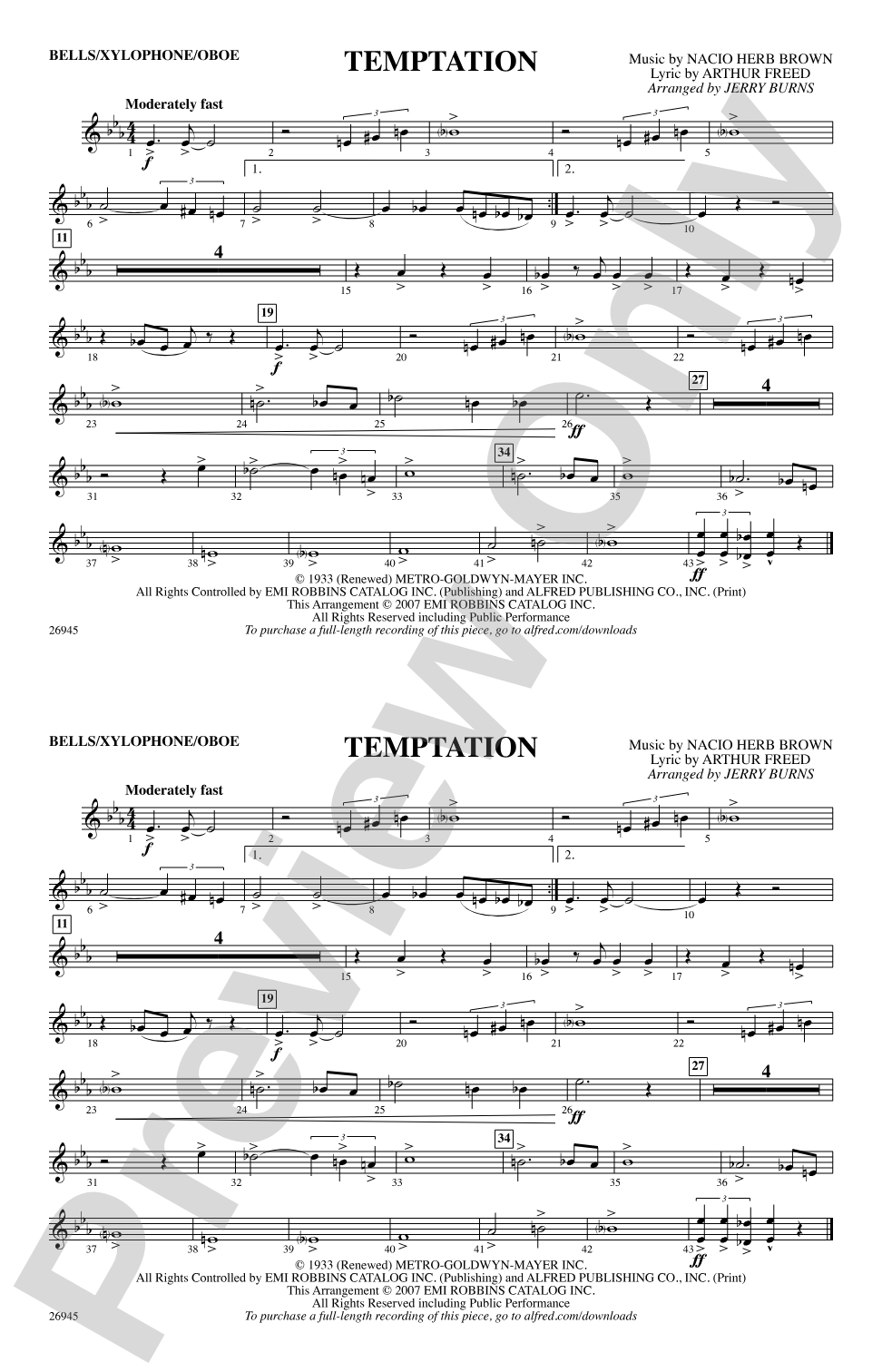 Temptation: Bells/Xylophone/Oboe