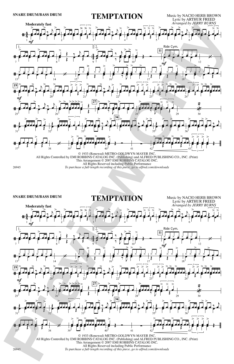 Temptation: Snare Drum/Bass Drum