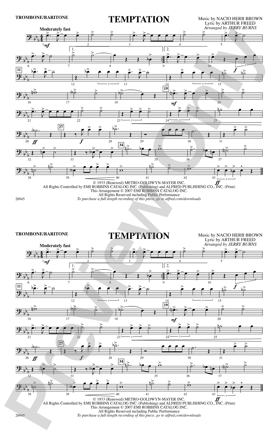 Temptation: 1st Trombone