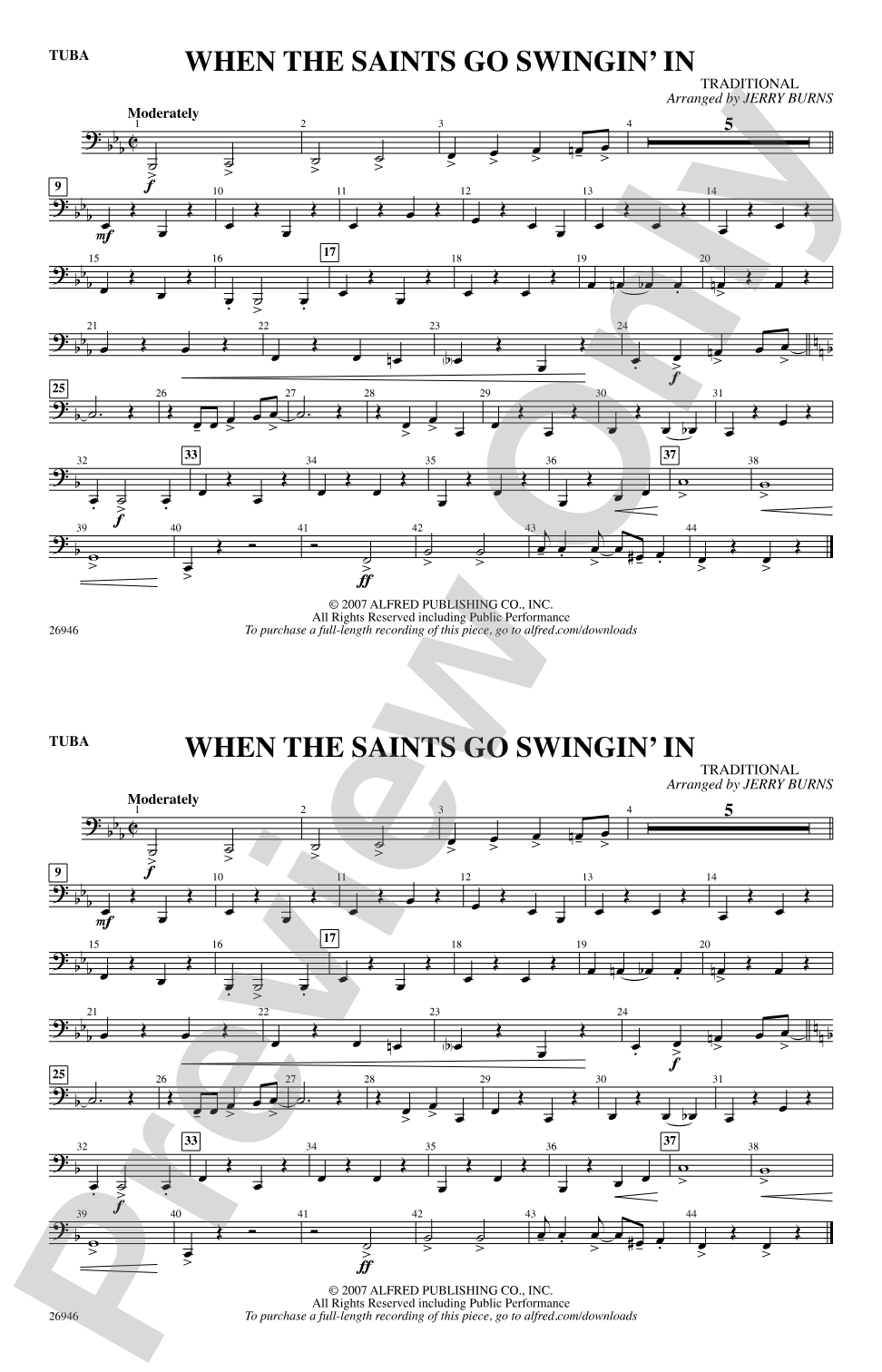 When the Saints Go Swingin' In: Tuba