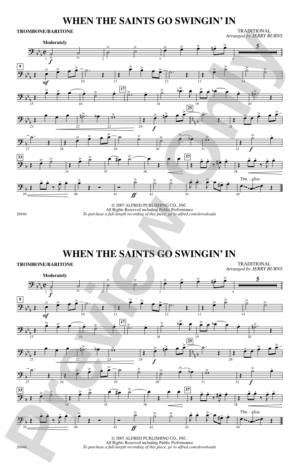 When the Saints Go Swingin' In: 1st Trombone
