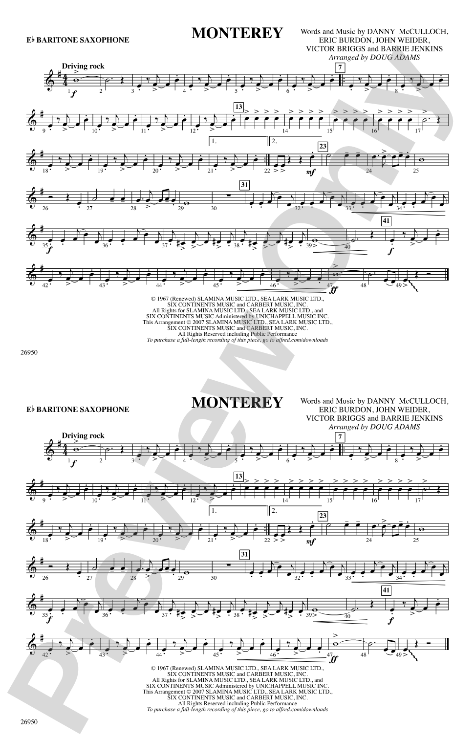 Monterey: E-flat Baritone Saxophone