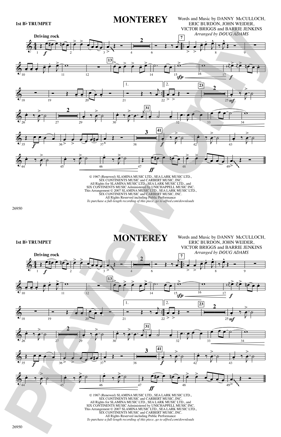 Monterey: 1st B-flat Trumpet
