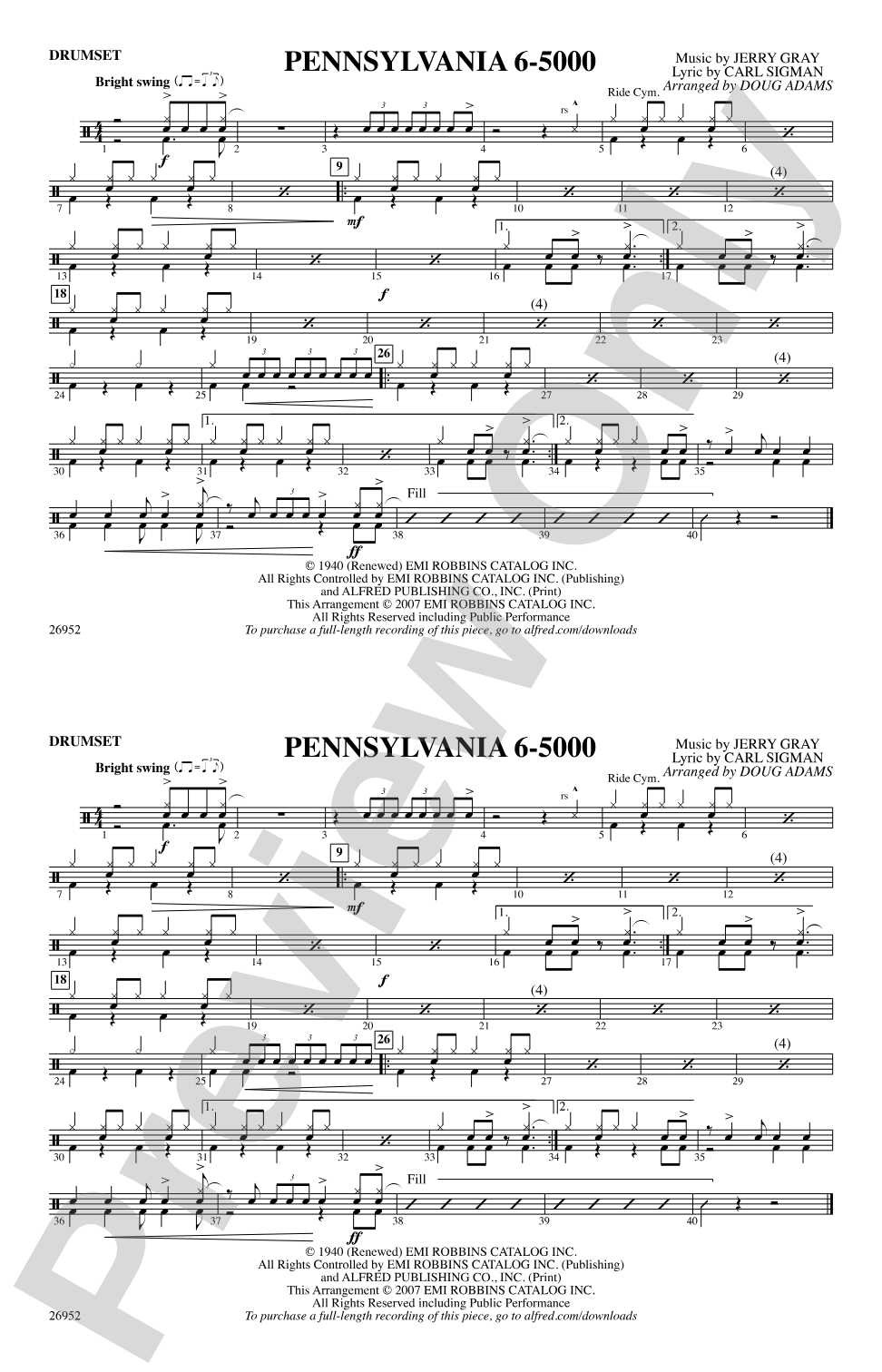 Pennsylvania 6-5000: Drumset