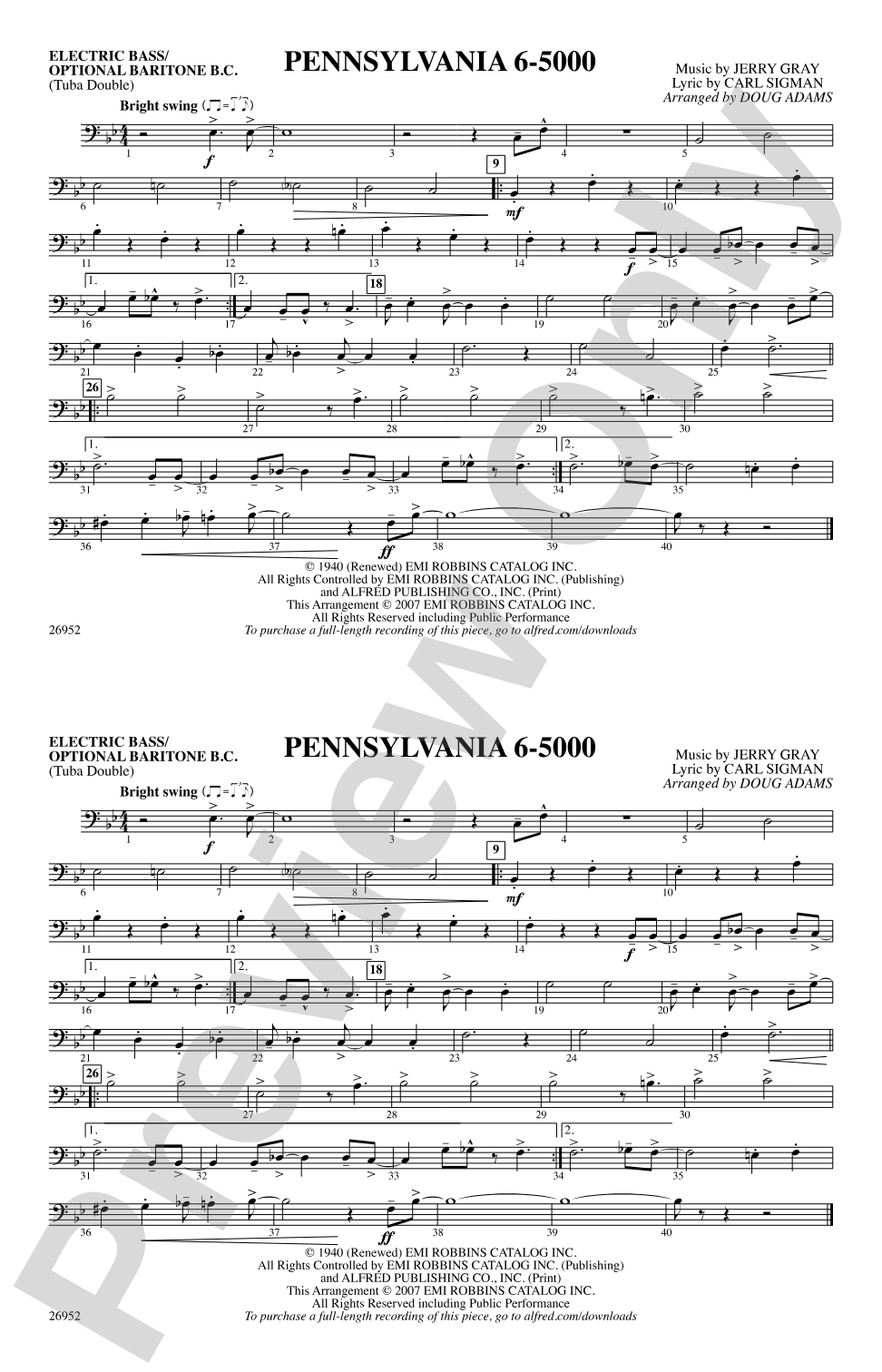 Pennsylvania 6-5000: Electric Bass
