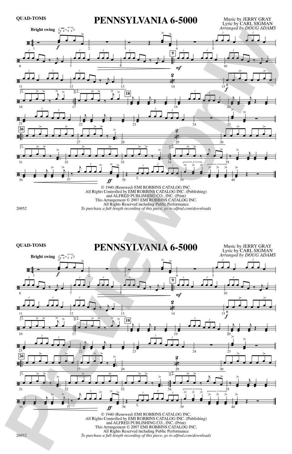 Pennsylvania 6-5000: Quad-Toms