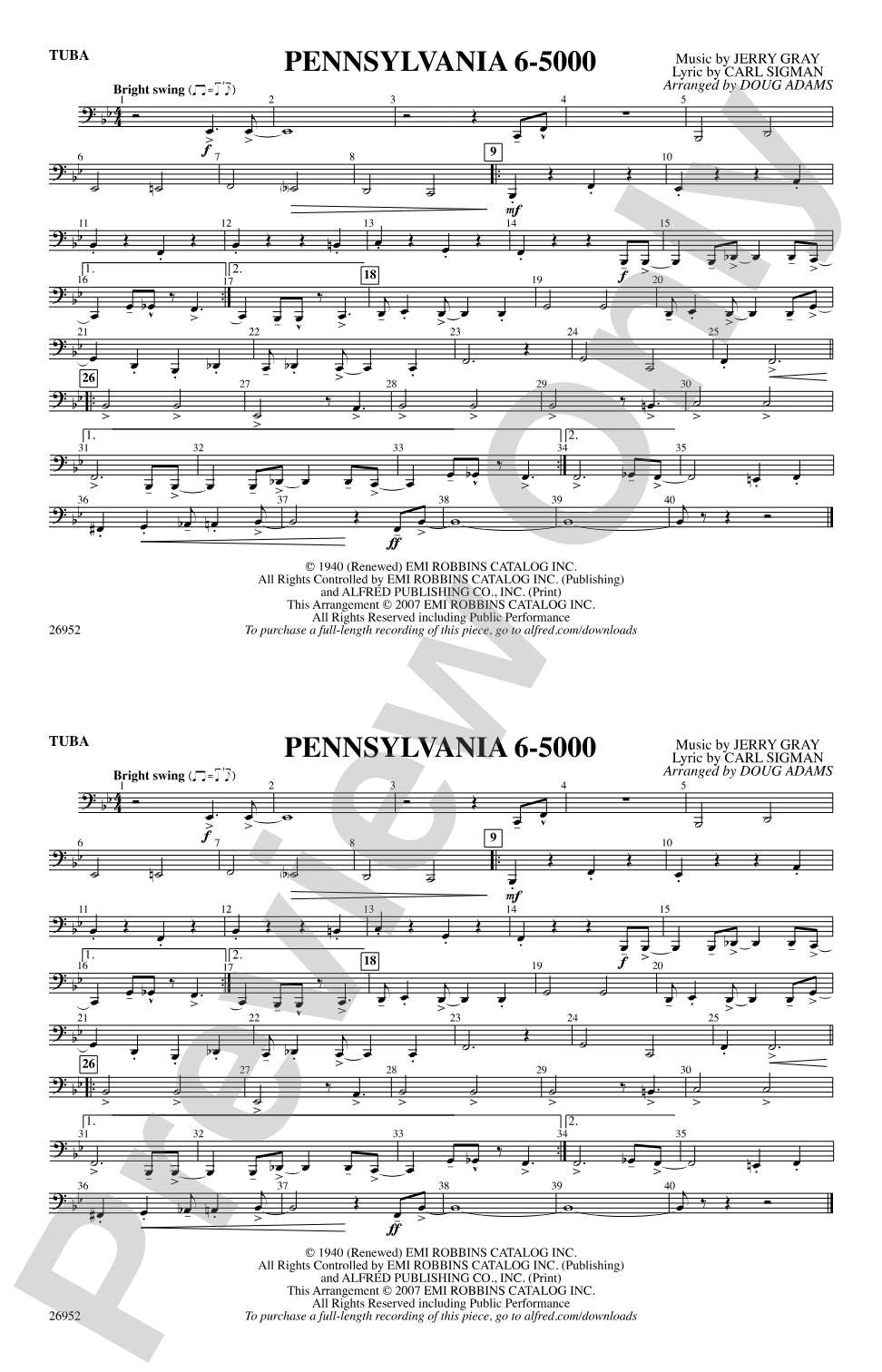 Pennsylvania 6-5000: Tuba