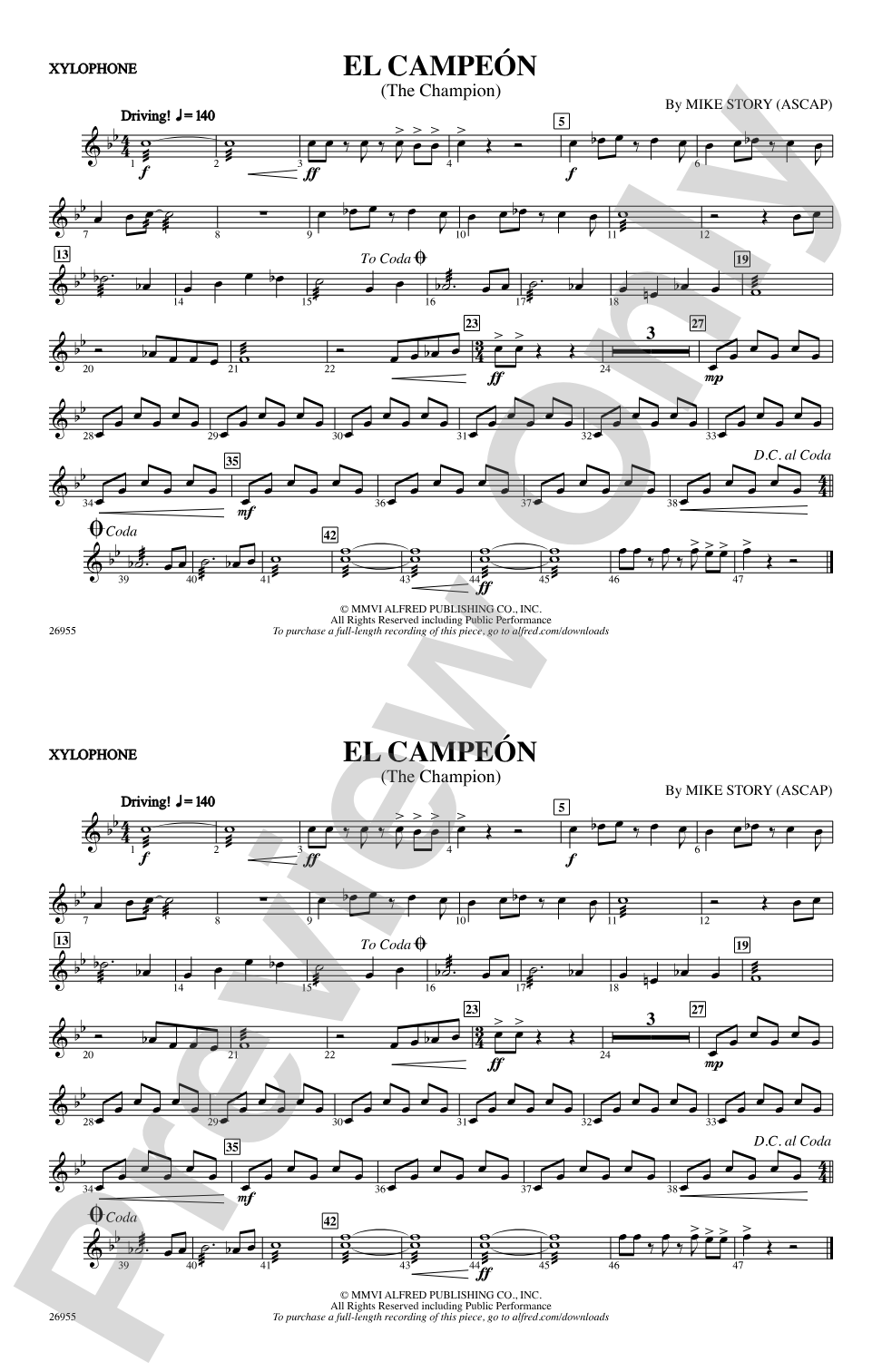 El Campeón: Xylophone