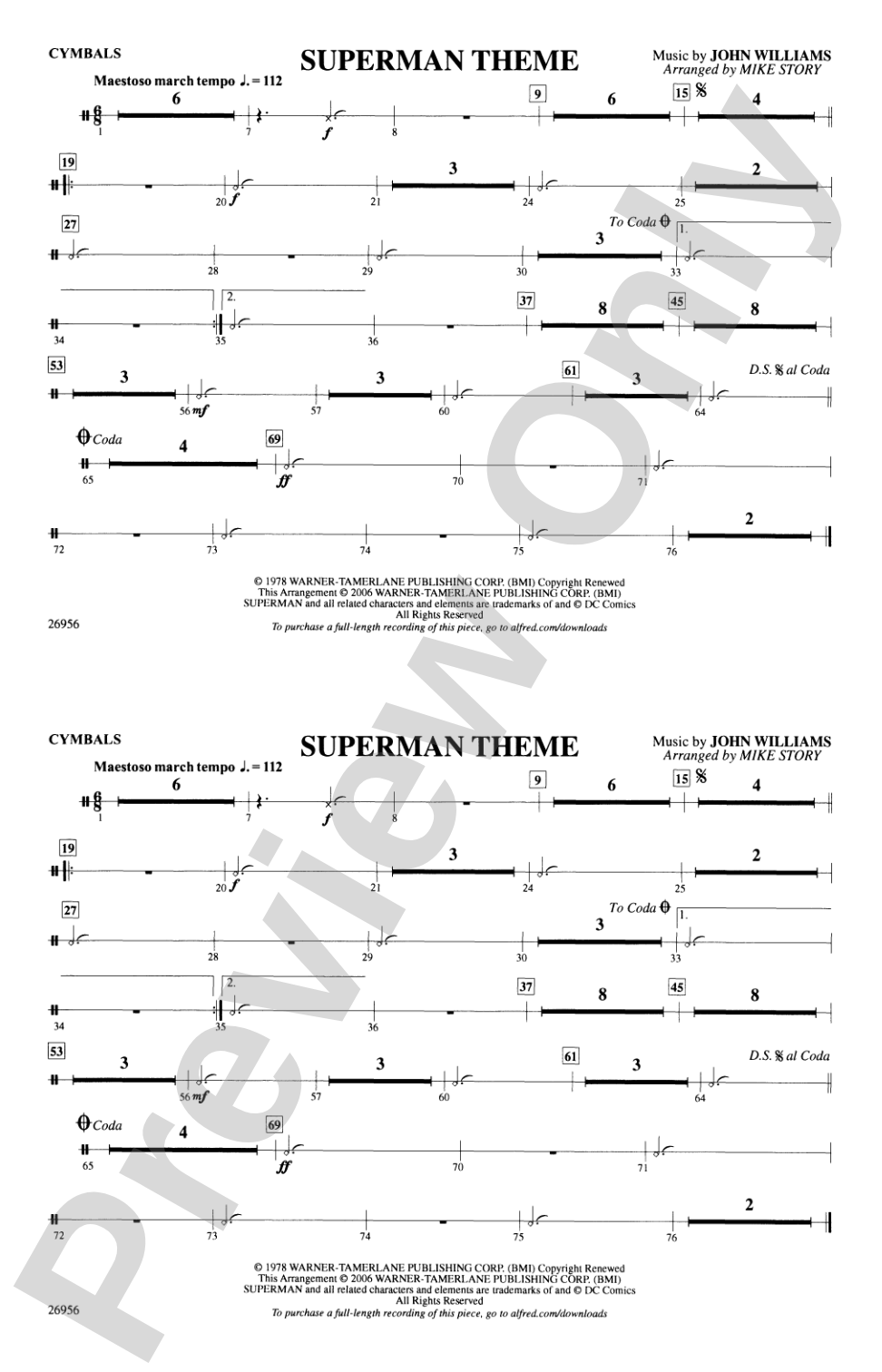 Superman Theme: Cymbals