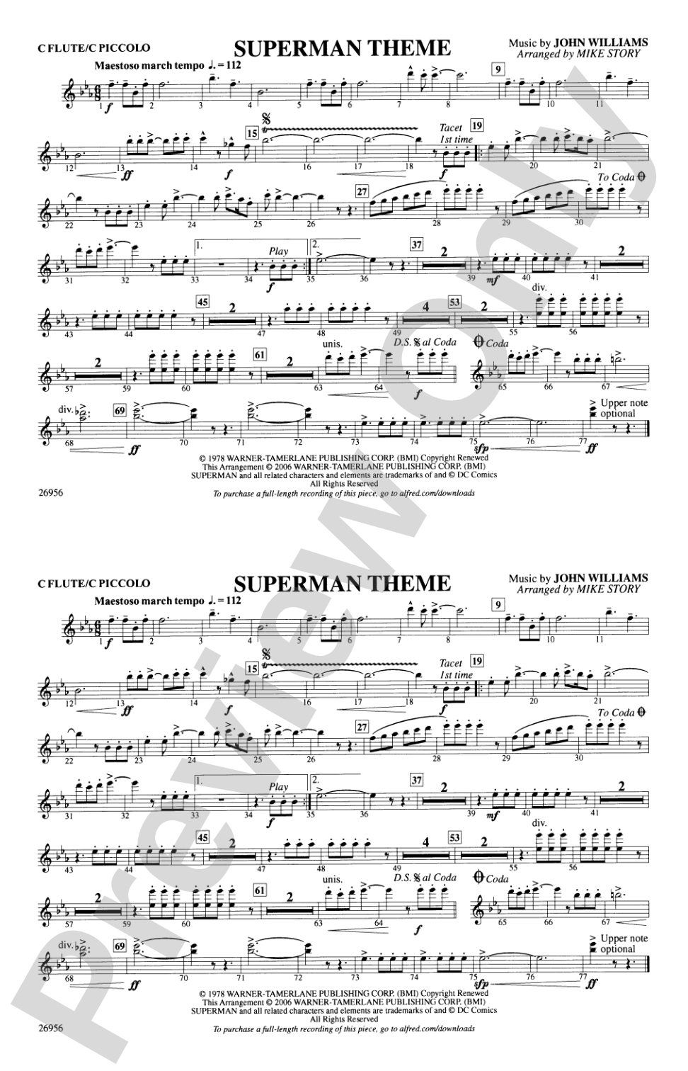 Superman Theme: Flute