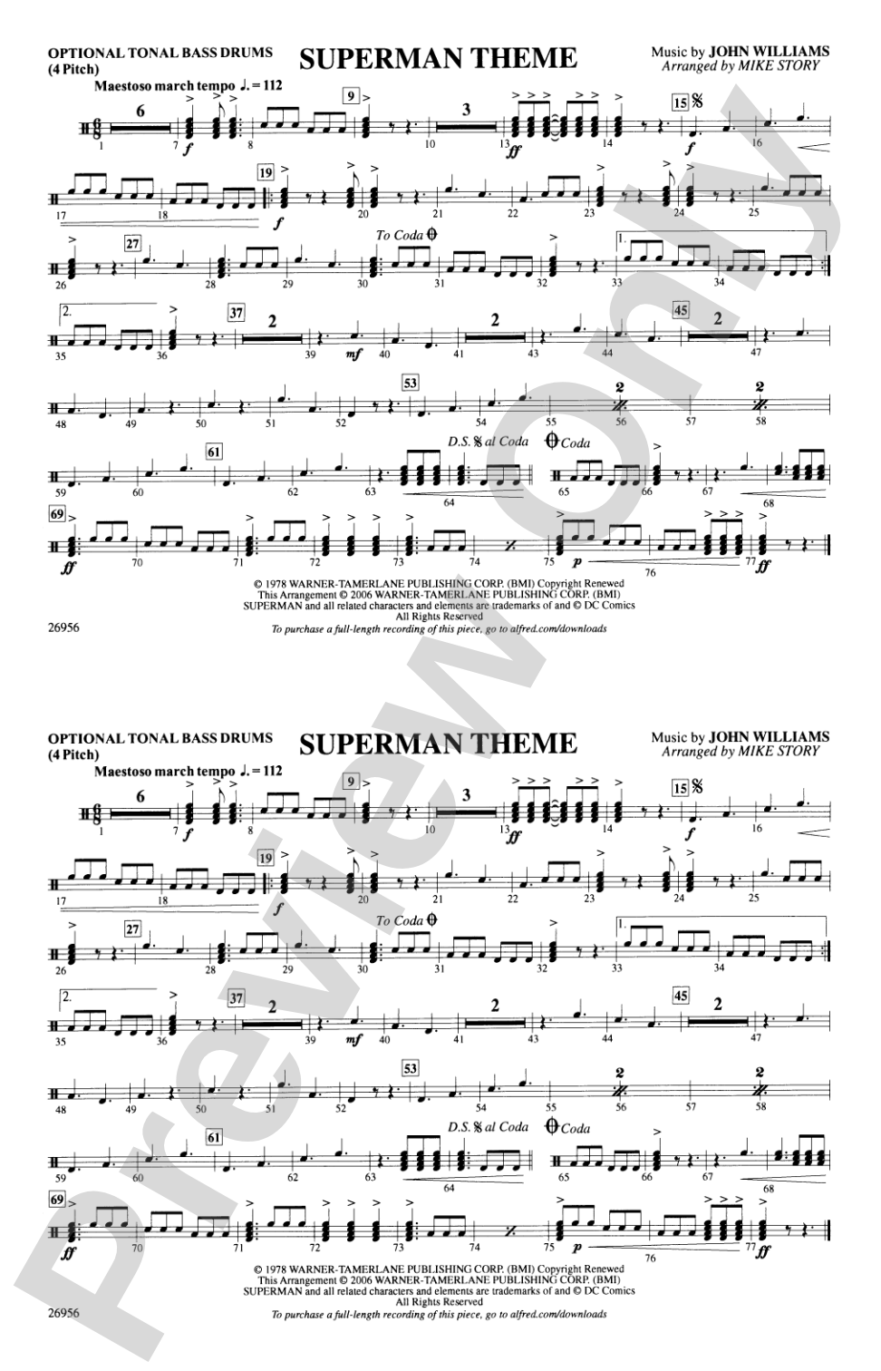 Superman Theme: Tonal Bass Drum