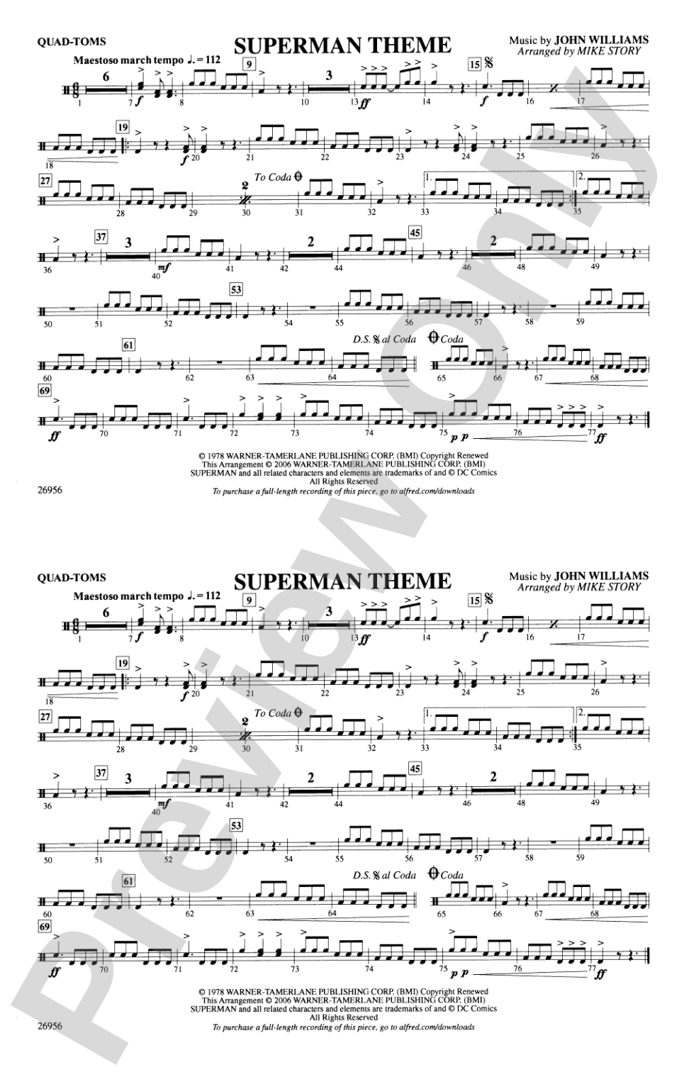 Superman Theme: Quad-Toms