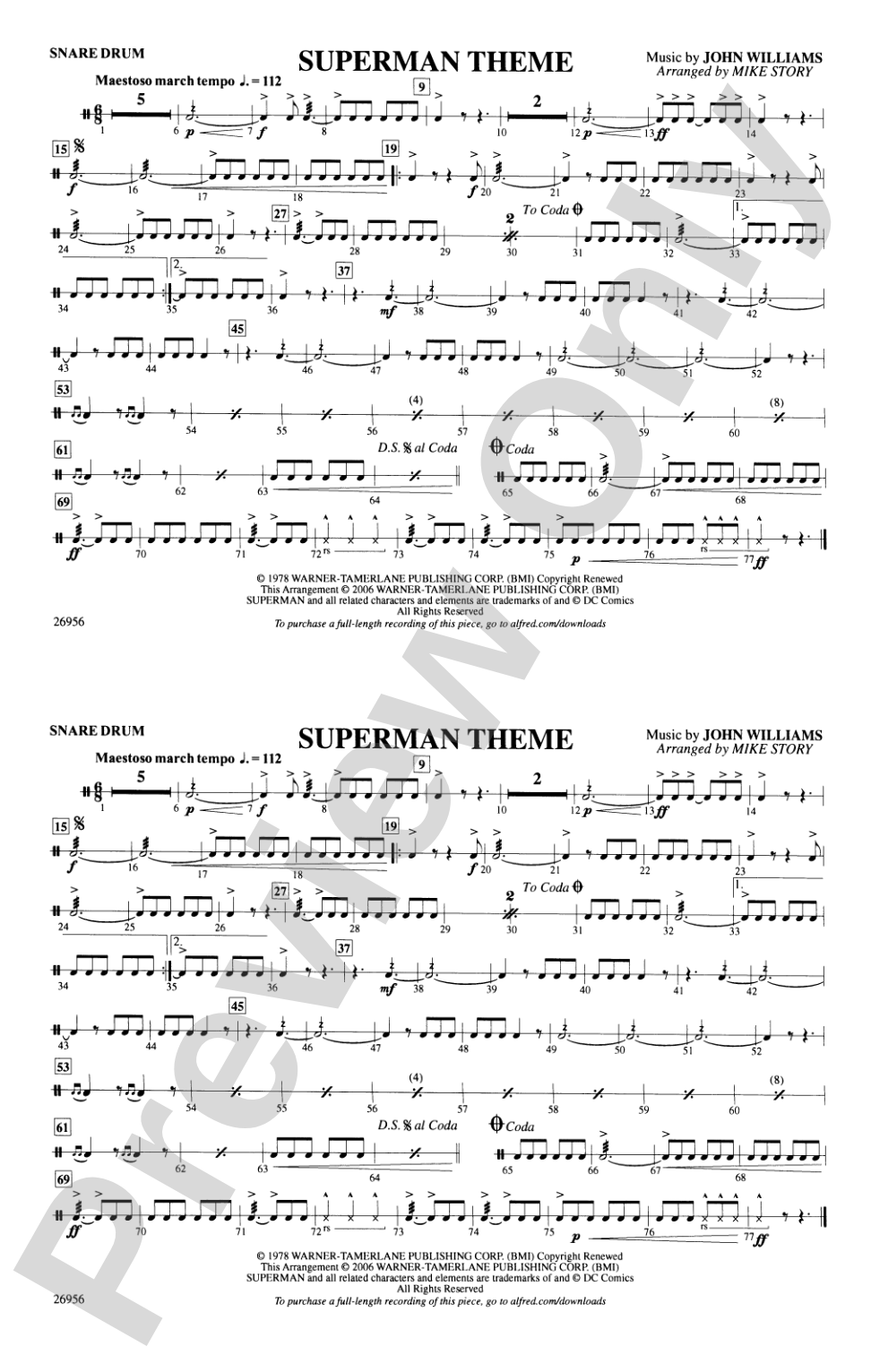 Superman Theme: Snare Drum