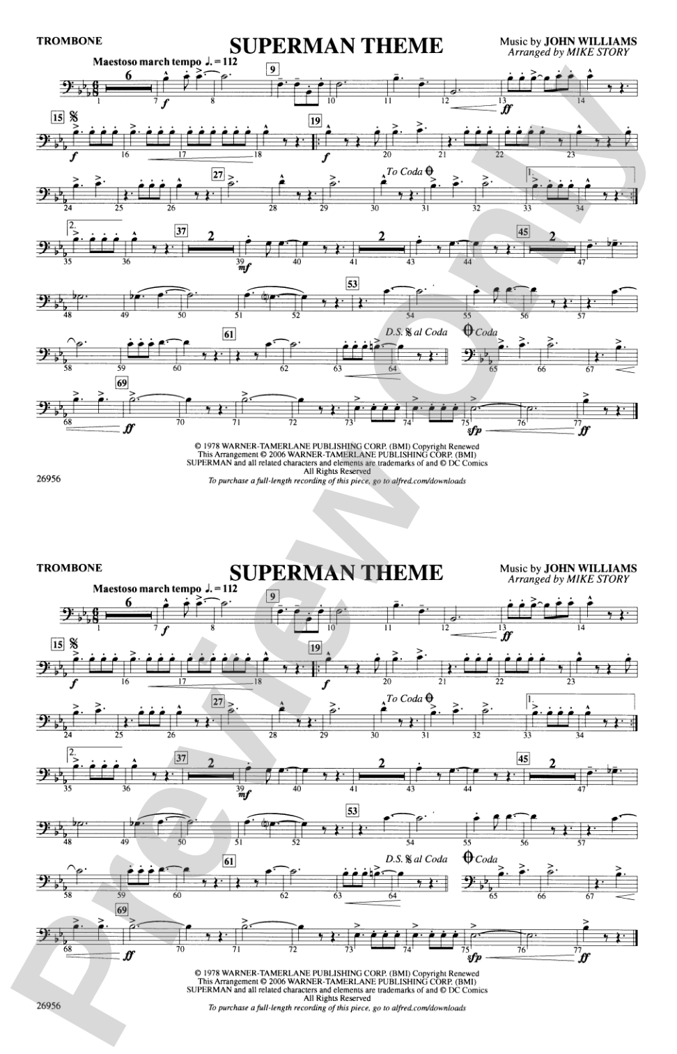 Superman Theme: 1st Trombone