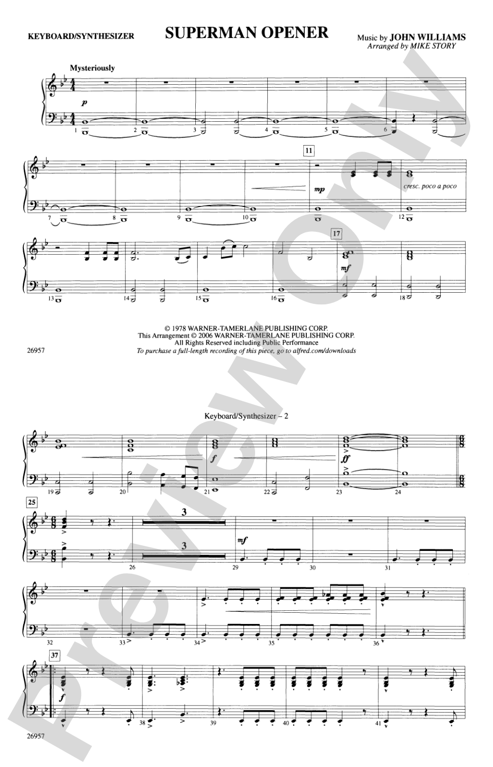 Superman Opener: Keyboard/Synthesizer