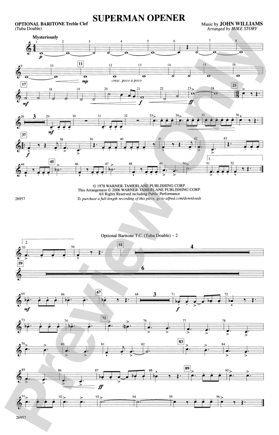 Superman Opener: Optional Baritone T.C. (Tuba Double)