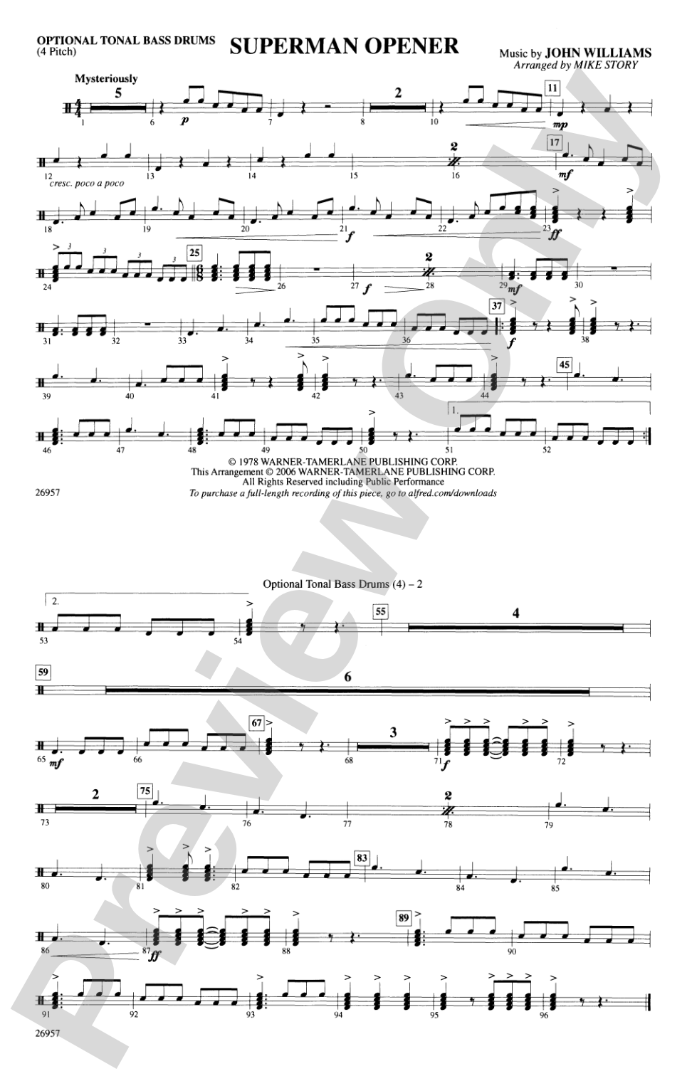 Superman Opener: Tonal Bass Drum