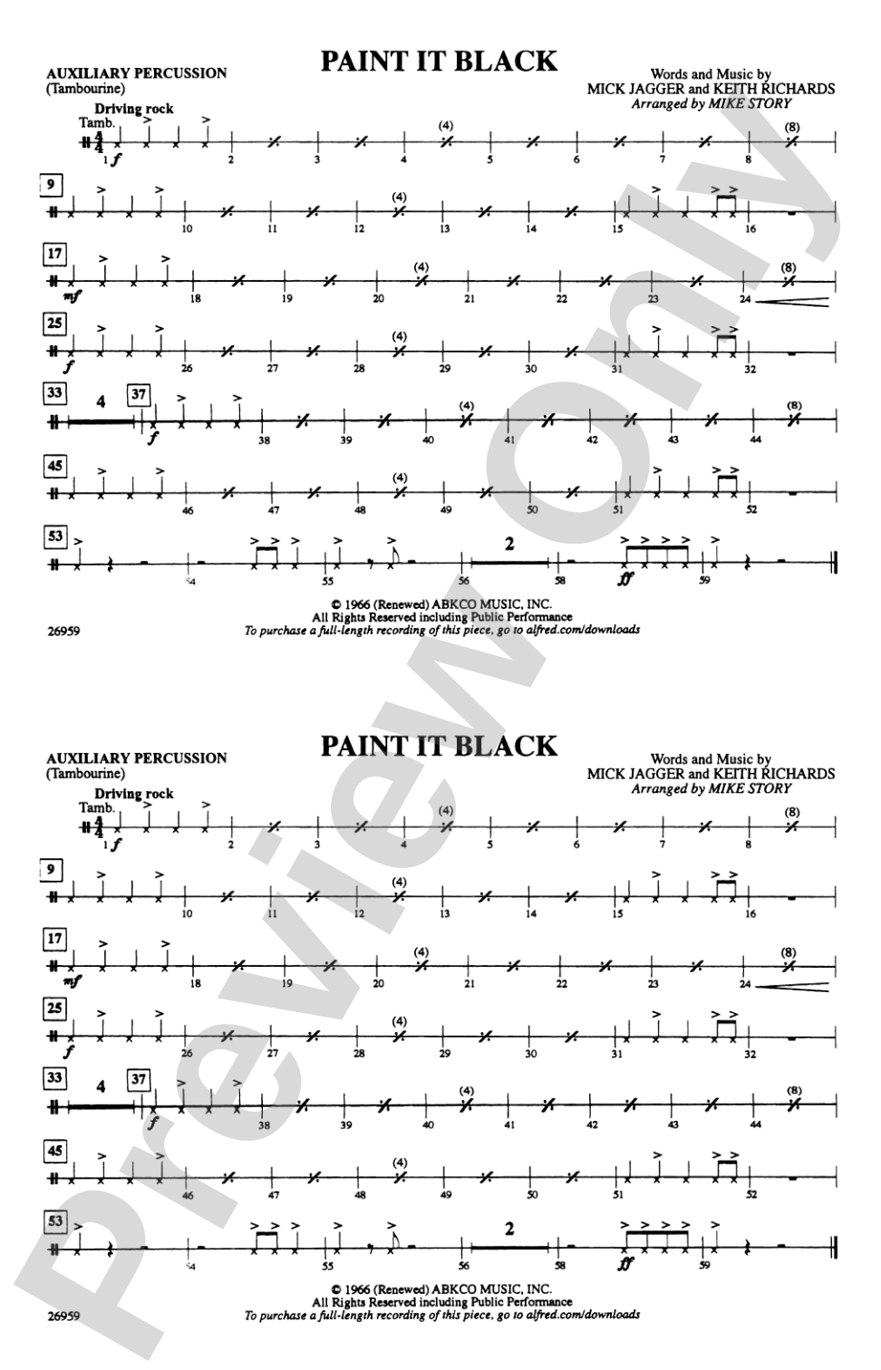 Paint It Black: Auxiliary Percussion