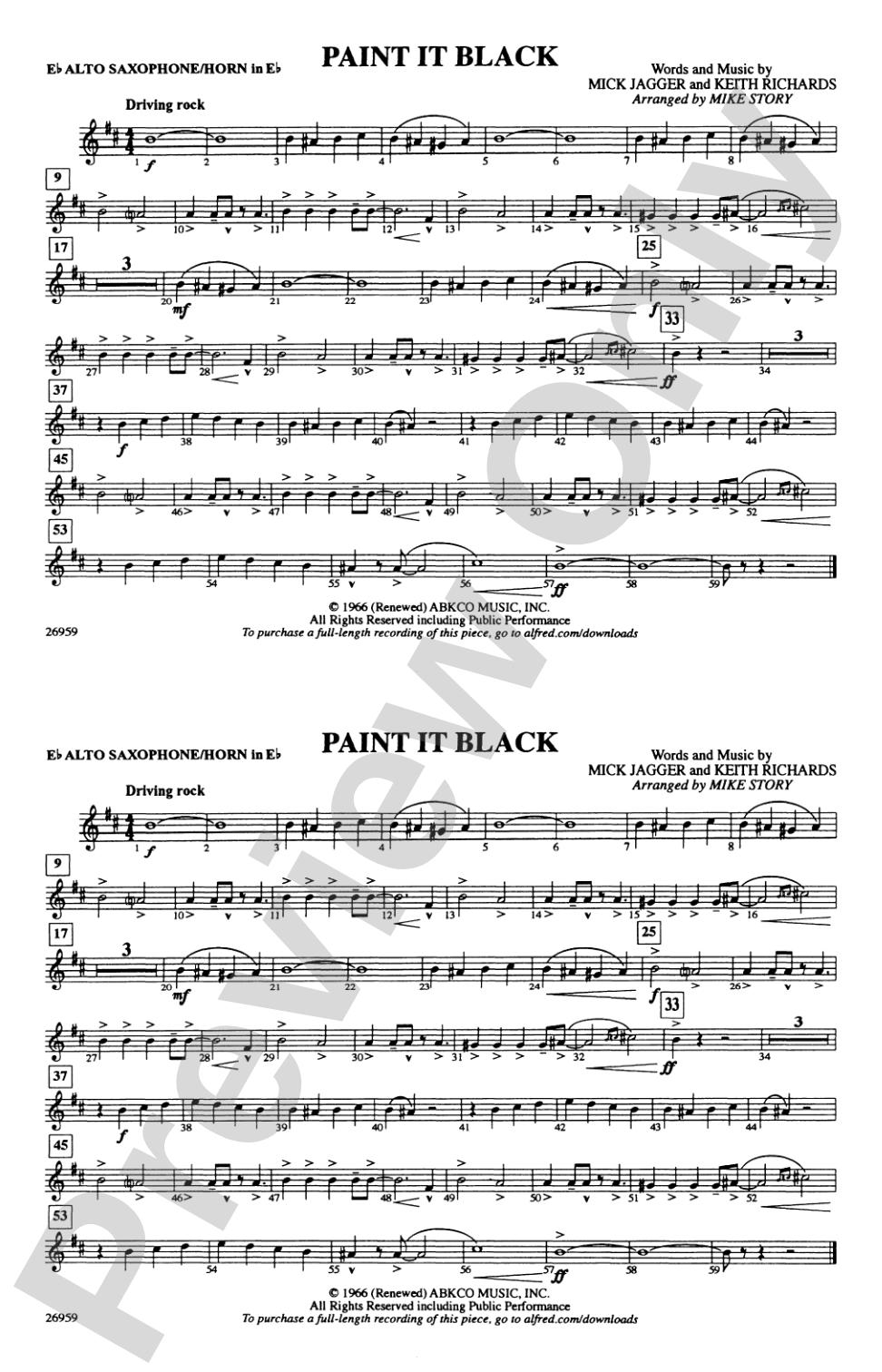 Paint It Black: E-flat Alto Saxophone