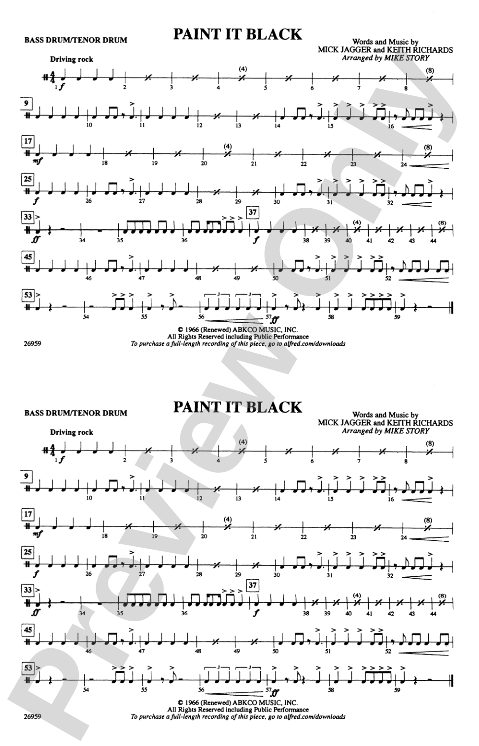 Paint It Black: Bass Drum/Tenor Drum