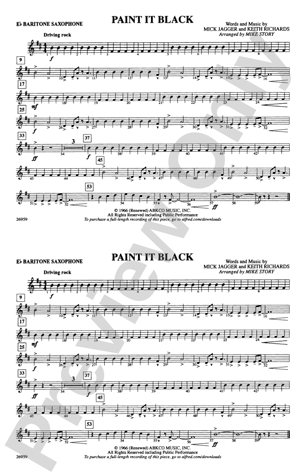 Paint It Black: E-flat Baritone Saxophone