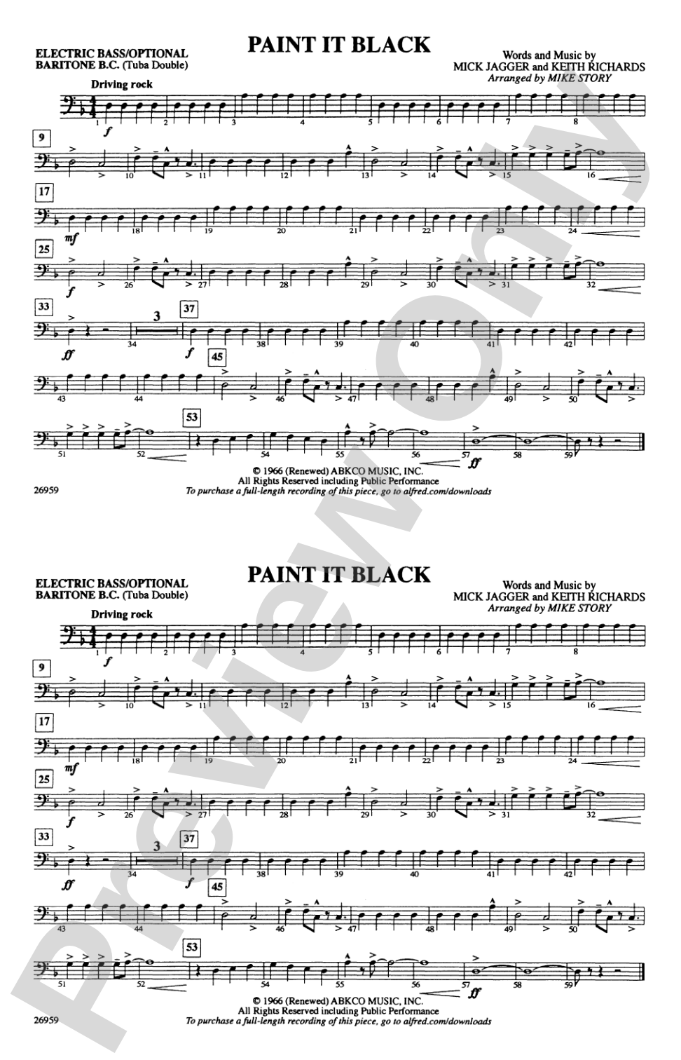 Paint It Black: Electric Bass