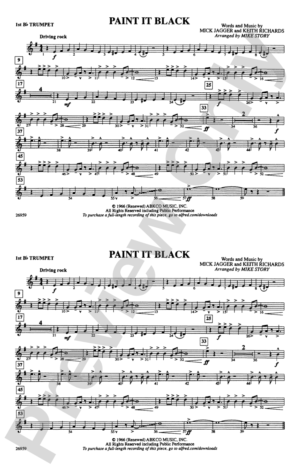 Paint It Black: 1st B-flat Trumpet