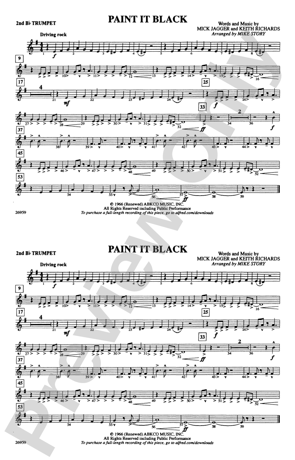 Paint It Black: 2nd B-flat Trumpet
