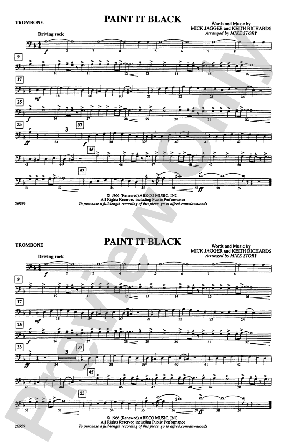 Paint It Black: 1st Trombone