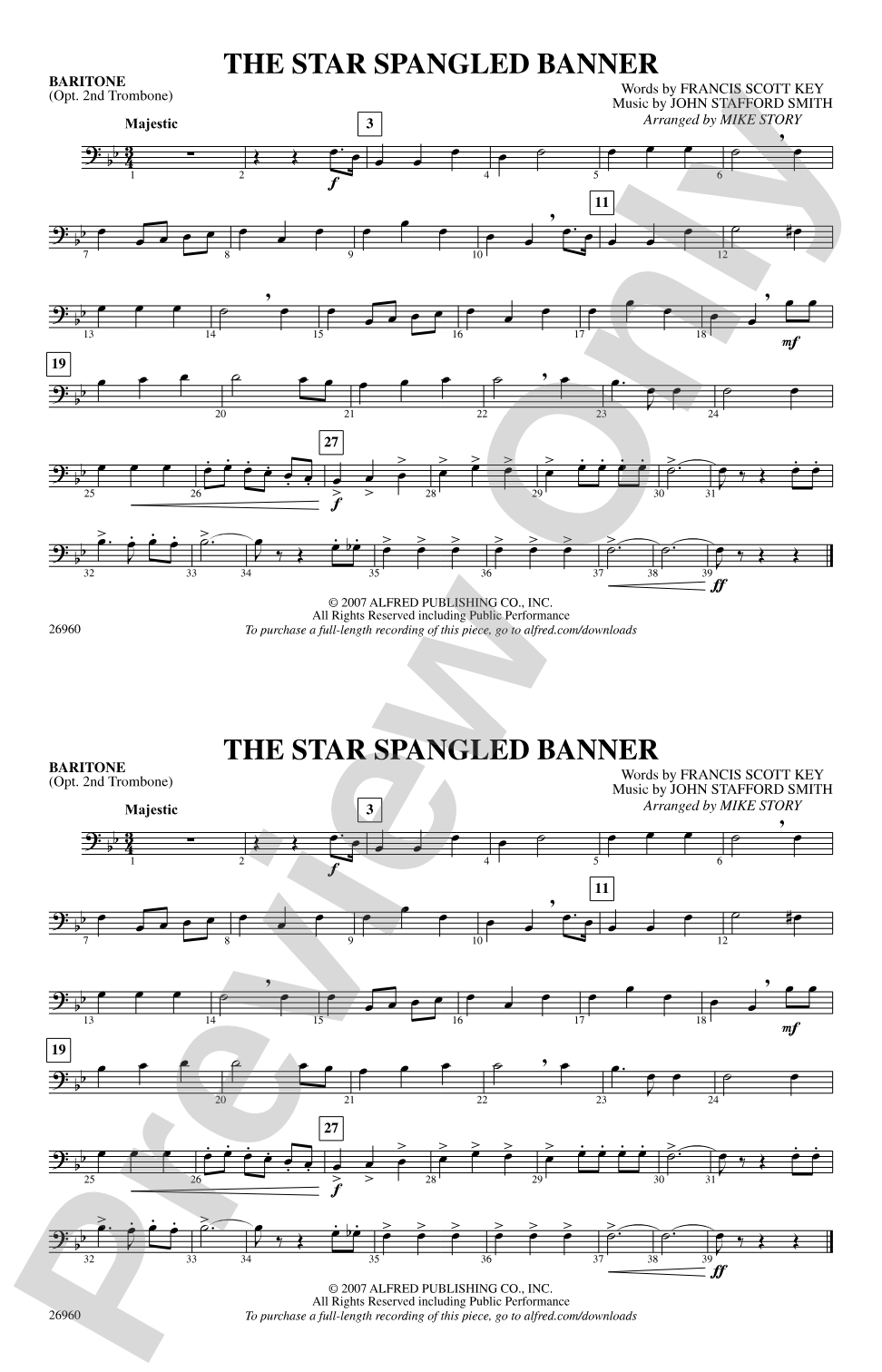 The Star-Spangled Banner: Baritone B.C.