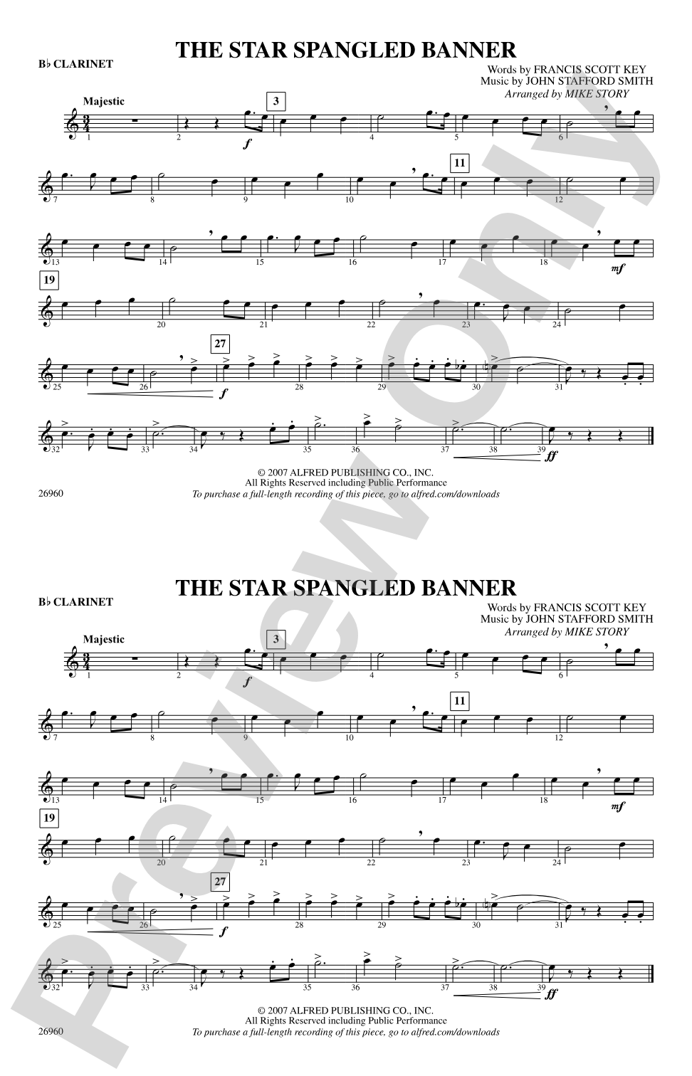 The Star-Spangled Banner: 1st B-flat Clarinet