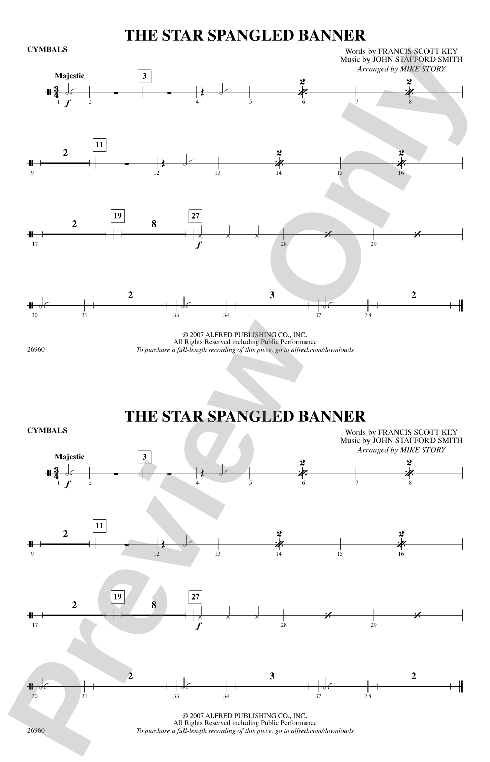 The Star-Spangled Banner: Cymbals