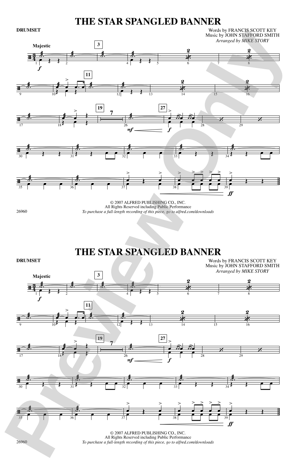 The Star-Spangled Banner: Drumset