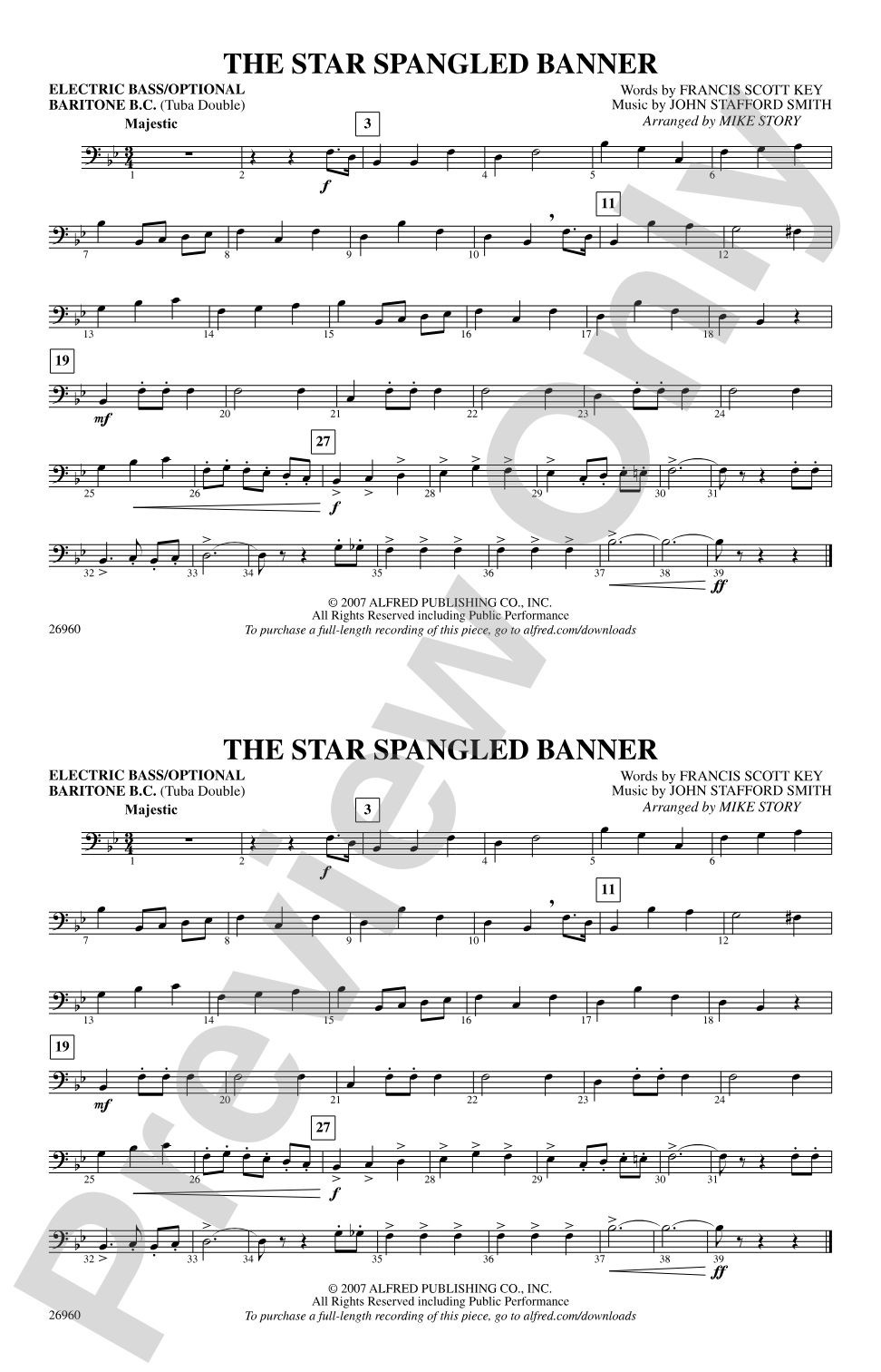 The Star-Spangled Banner: Electric Bass