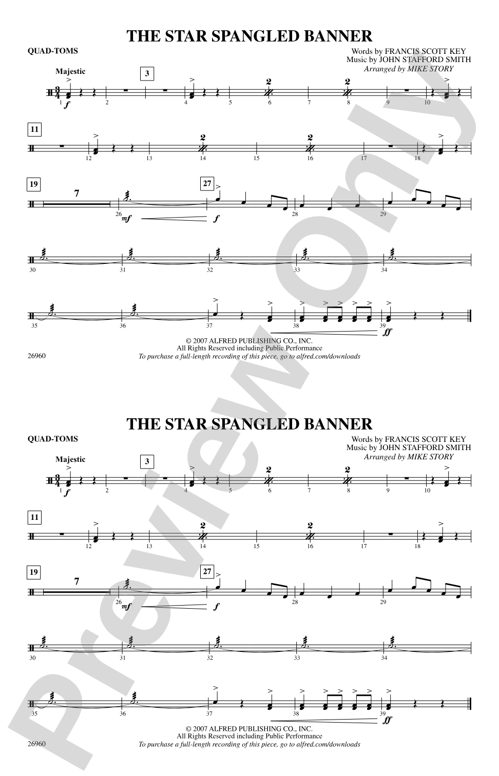 The Star-Spangled Banner: Quad-Toms